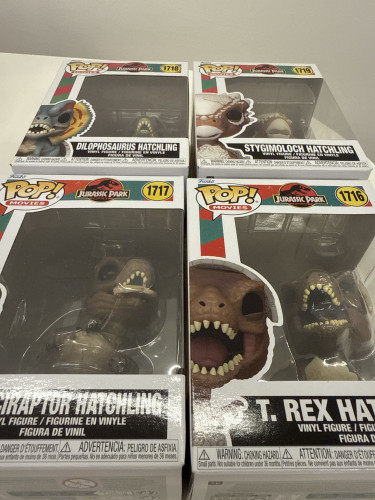 Funko Pop T.Rex - Velociraptor - Stygimoloch - Dilophosaurus - Jurassic Park - #1718