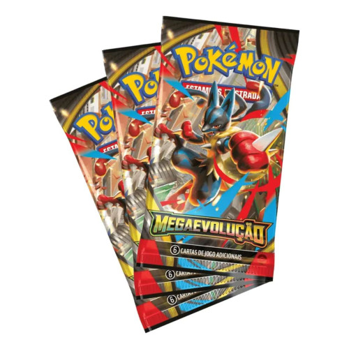 TRIPLE PACK POKÉMON MEGAEVOLUÇÃO 1 DRIFBLIM COPAG 19 CARTAS - Pokemon Estampas Ilustradas - #