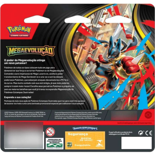 TRIPLE PACK POKÉMON MEGAEVOLUÇÃO 1 DRIFBLIM COPAG 19 CARTAS - Pokemon Estampas Ilustradas - #