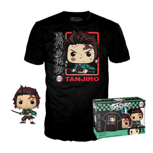 Funko Pop Tanjiro Kamado + Camiseta G-Demon Slayer: Kimetsu No Yaiba-1