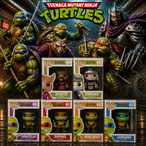Teenage Mutant Ninja Turtles Vaulted Set Completo 6/6 #60 - Produto Original