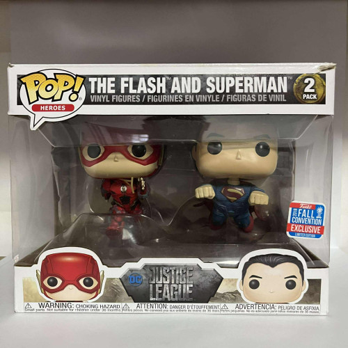 Funko Pop The Flash and Superman 2 pack-dc fall convention-0
