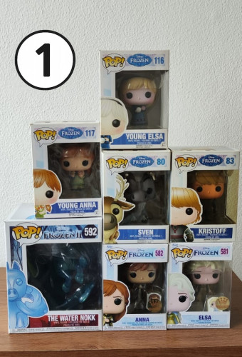 Conjunto Funko Pop Frozen 7 Unidades Elsa/anna/young Anna/young Elsa/sven/kristoff/the Water Nokk-Frozen-581