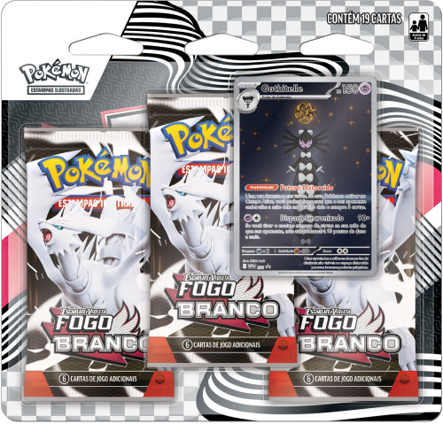 Triple Pack Pokémon Escarlate e Violeta Fogo Branco Gothitelle Copag Cards Cartas Boosters-Pokemon-