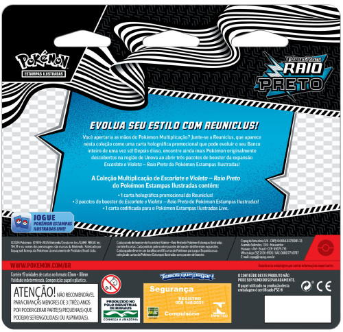 Triple Pack Pokémon Escarlate e Violeta Raio Preto Reuniclus Copag - Pokemon - #