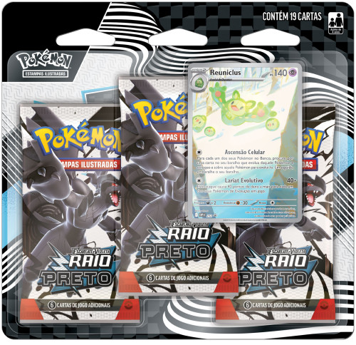 Triple Pack Pokémon Escarlate e Violeta Raio Preto Reuniclus Copag-Pokemon-