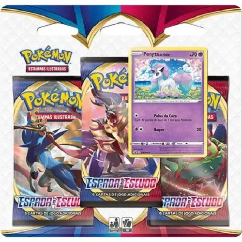 Triple Pack Pokémon TCG Espada E Escudo 1 - Ponyta-Pokemon TCG-