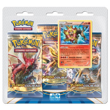 Triple Pack Pokemon Turbo Colisão (pyroar)-Pokemon-