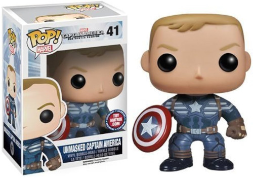 Funko Pop Unmasked Captain America 41 Exclusivo Marvel  Capitão América - Captain America: The Winter Soldier - #41 - Funko Pop - #41 FUNKO POP #41 - Produto Original