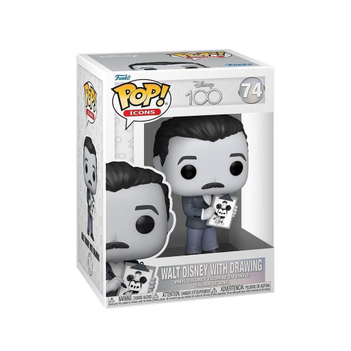 Funko Pop Walt Disney With Drawing Walt Disney - Disney 100 #74 - Produto Original