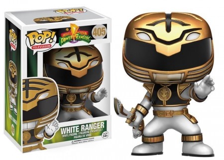 White Ranger 405 Funko Pop Original Power Rangers Branco-Power Rangers-405