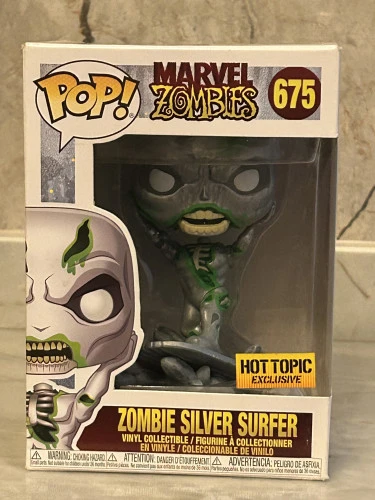 Funko Pop Zombie Silver Surfer 675 - Exclusivo Hot Topic - - Marvel Zombies  #675