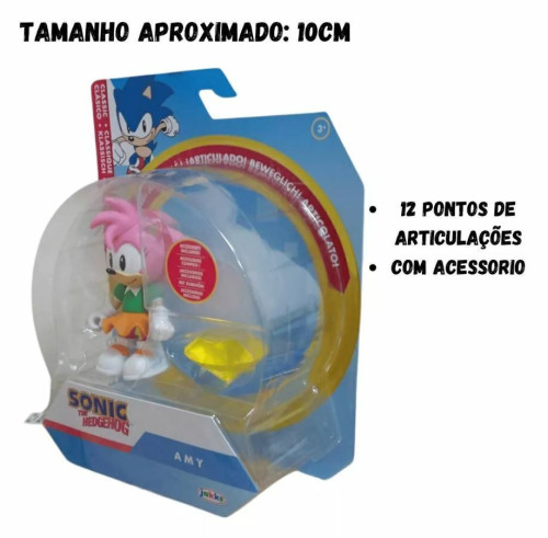Action Figures amy rose sonic jakks pacific sunny brinquedos sonic the hedgehog sonic 3 shadow 12cm - Sonic 3 - #