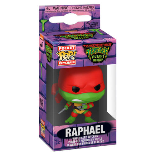 CHAVEIRO FUNKO POP KEYCHAIN TEENAGE MUTANT NINJA TURTLES: MUTANT MAYHEM - RAPHAEL (72331) - ANIMATION TEENAGE MUTANT NINJA TURTLES - #