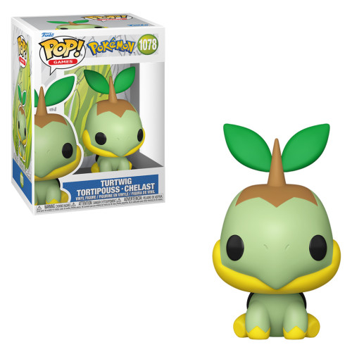 FUNKO POP GAMES POKÉMON - TURTWIG / TORTIPOUSS / CHELAST 1078 Games #1078 - Produto Original
