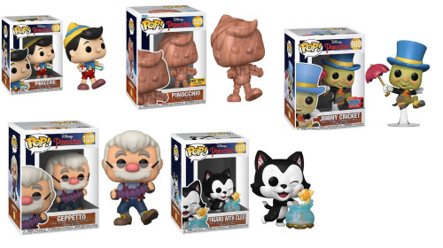 Conjunto Funko Pop Pinoquio 5 Unidades Pinocchio/figaro/blue Fairy/jiminygrilo/geppettogepeto-Pinoquio-1029
