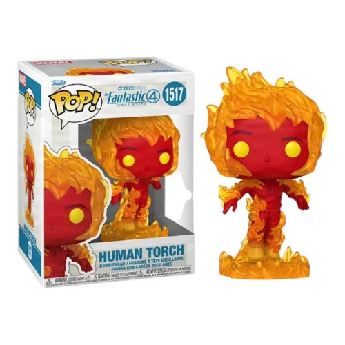 Funko Pop! Marvel: Fantastic 4 Tocha Humana Human Torch #1517 Quarteto Fantástico: Primeiros Passos #1517 - Produto Original