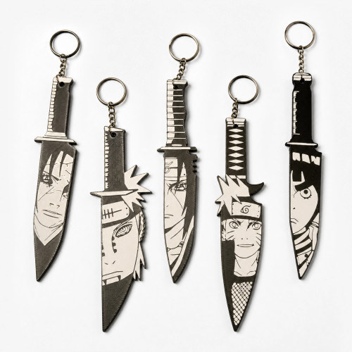 Kit 5 Pingente Chaveiro Decorativo Anime Para Bolsa Estojo E Chaves Naruto Naruto Shippuden # - Produto Original