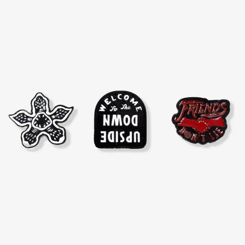 Placas e Quadros Decorativos Kit Pins  Stranger Things - Zona Criativa - #