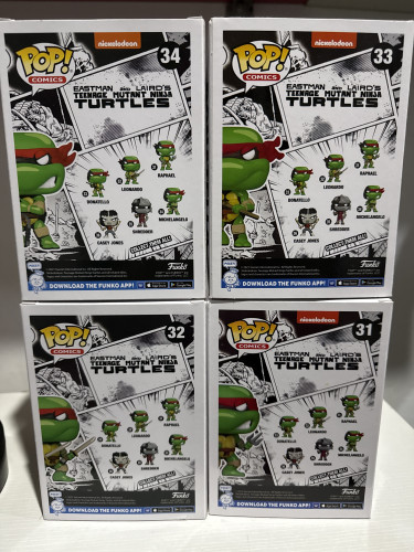 Funko Pop Raphael 31/leonardo 32/donatello 33/michelangelo 34 - Teenage Mutant Ninja Turtles - #31