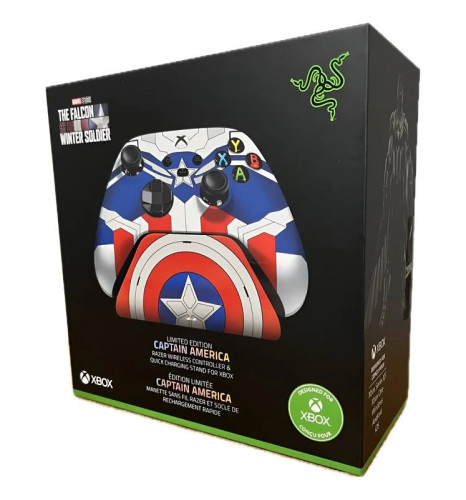 Controle Razer Xbox Séries X/s Capitão América Lacrado Jogos - Xbox X/S/Pc # - Produto Original