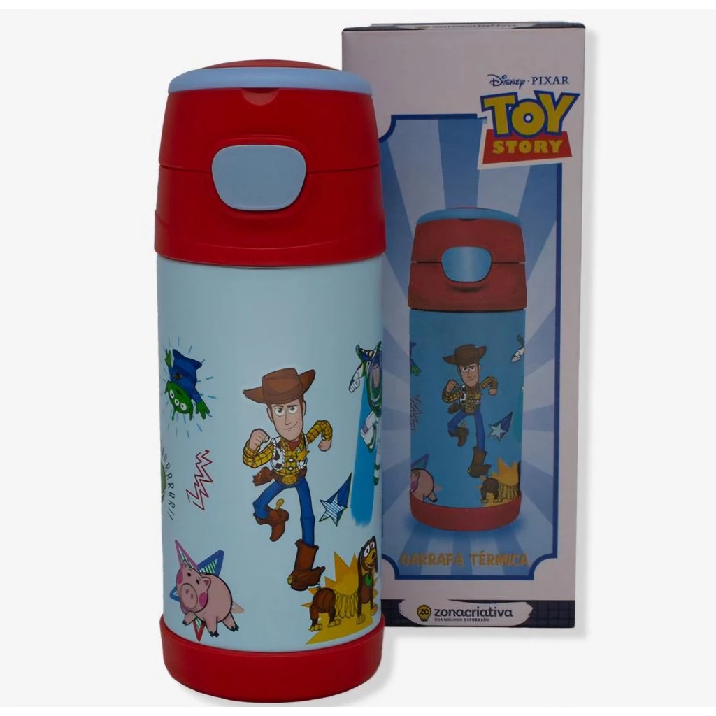 Caneca e Copo Garrafa Top Handle Toy Story-Disney Toy Story-