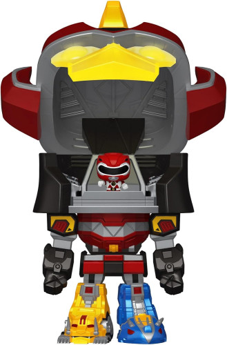 Power Rangers - Megazord With Red Ranger - Bitty Pop - Power Rangers Tv - 0.9 Inch & 4.85 Inch - Collectable - Gift Idea - Display Stand - Power Rangers - #406
