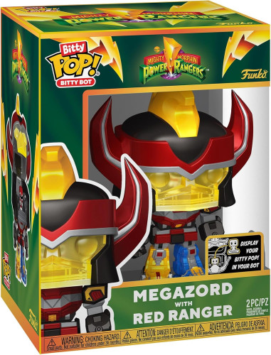 Power Rangers - Megazord With Red Ranger - Bitty Pop - Power Rangers Tv - 0.9 Inch & 4.85 Inch - Collectable - Gift Idea - Display Stand - Power Rangers - #406